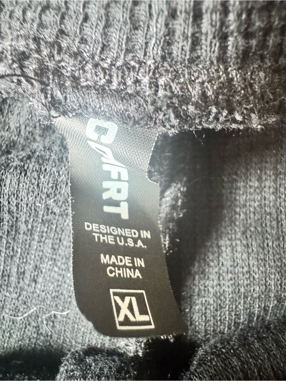 Comfrt Waffle Knit Lounge Pants XL Pajama Cozy Casual Black Elastic Waist - Picture 3 of 8